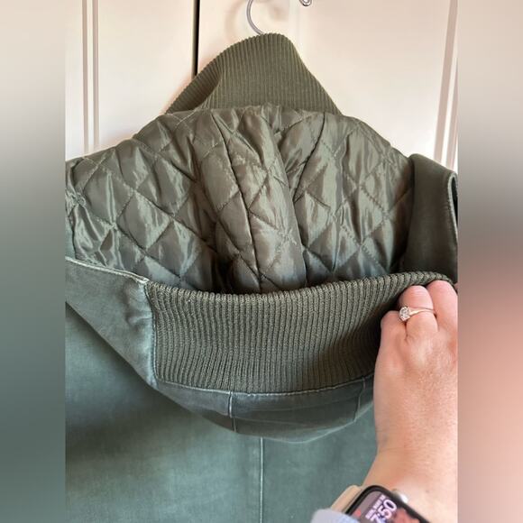 Lucky Brand army green bomber jacket Size Large - Picture 5 of 10